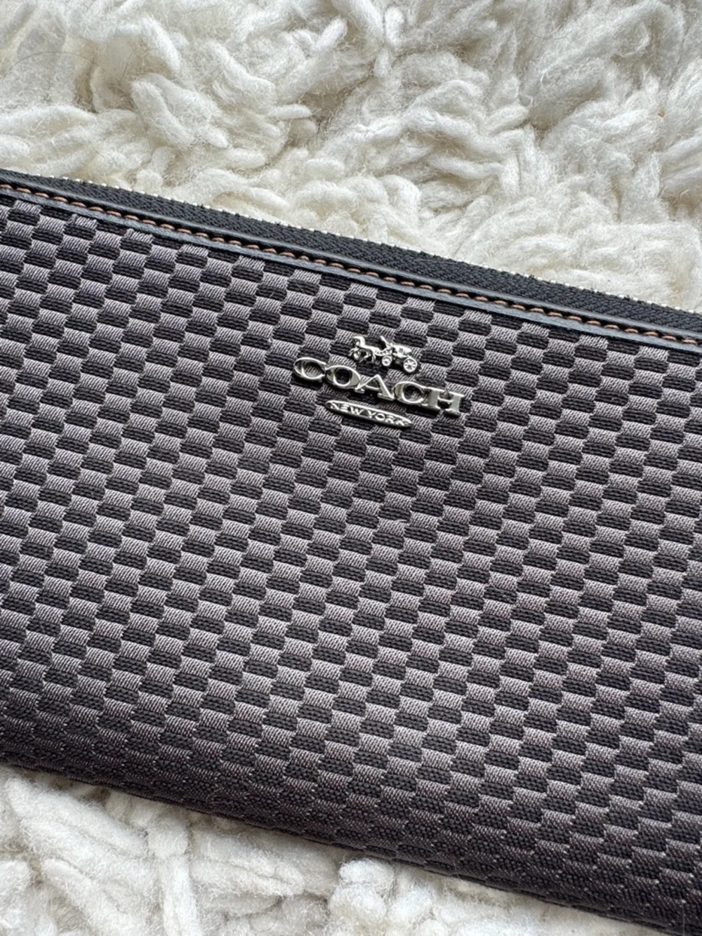 Coach Jacquard Zip Wallet - Picture 4 of 5